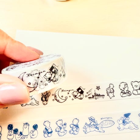 Washi tape  "Black and White 15mm"　マスキングテープ