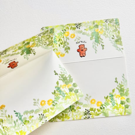 Message Card & Sealing Sticker Set (Fluffy Bears)　*終売