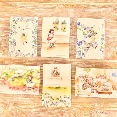 26K-19: "Walking to the house" postcard（「家へ歩く」ポストカード）