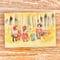 25K-34: \"Three Kids in Autumn Woods\" postcard