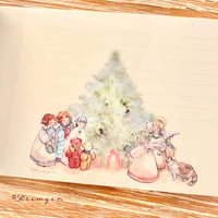 "Three kids seeing angels"  memo pad （天使に会った三人のメモ帳）