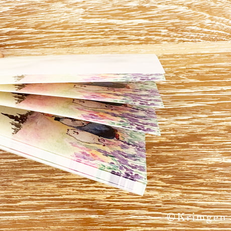 Lavender Fields memo pad  （ラベンダーの野原メモ帳）