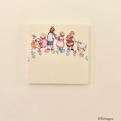 "Colorful children" memo pad  カラフルな子供達メモ帳