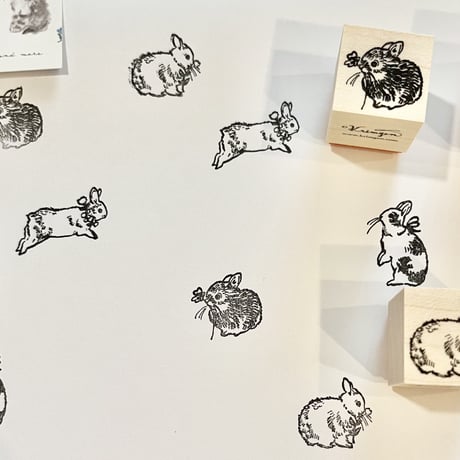 No.177: Running Bunny （走るうさぎ）ハンコ