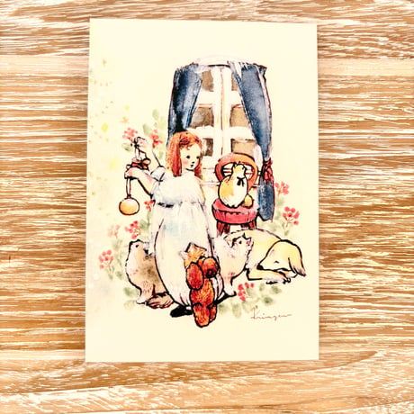 24K-35: "Decorating the Christmas Tree" postcard
