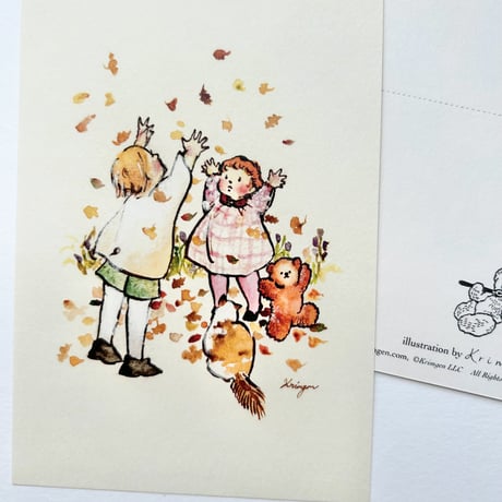 "Autumn Leaves" postcard (秋の葉 ポストカード)