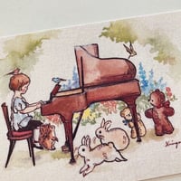 森のピアノ ポストカード