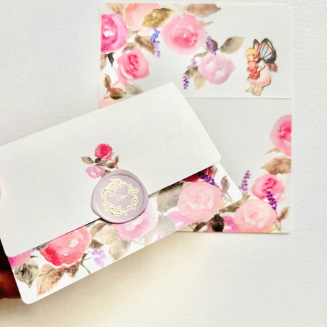 Message Card & Sealing Sticker Set (Butterfly Fairies) *終売