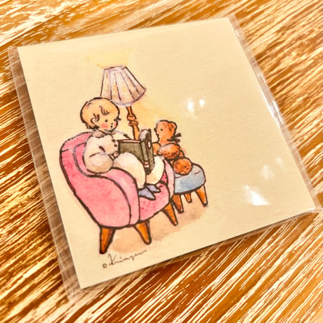 Reading on a Pink Sofa メモ張 (memo pad)