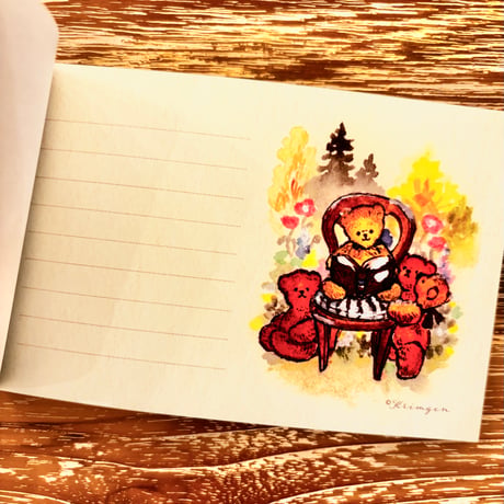 Bear Reading on a Chair メモ帳