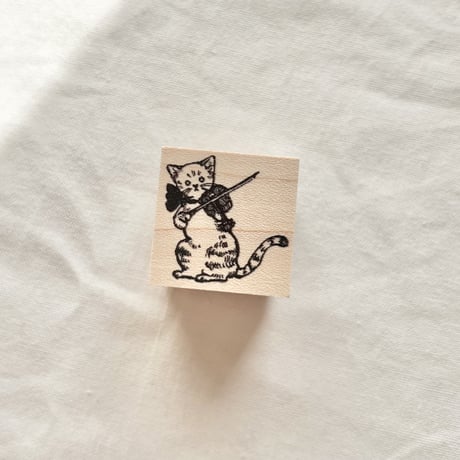 No.196: Violin Cat （バイオリンを弾く猫）ハンコ