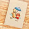 25K-23: \"Umbrella and Bears\" postcard