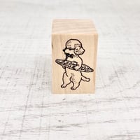 フランスパンとプードル　ハンコ