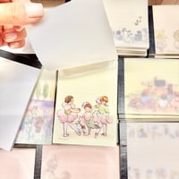 "Cherry Blossoms Ballerina"  memo pad 桜のバレリーナメモ帳