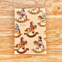 25K-58: "Rocking Horses"  postcard