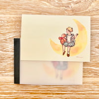 "Moon and Girl"  memo pad メモ帳