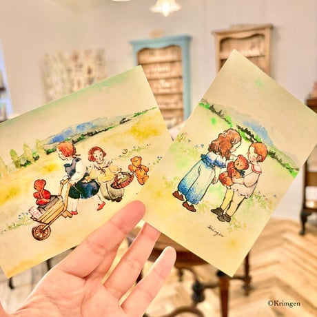 25K-04: "Going to Market" postcard