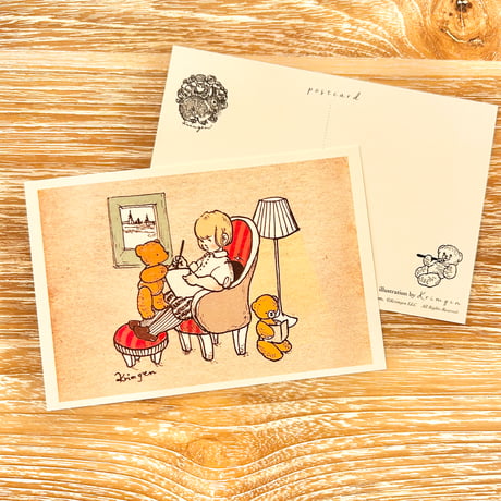 復刻版ポストカード "Sofa and Teddy Bear"