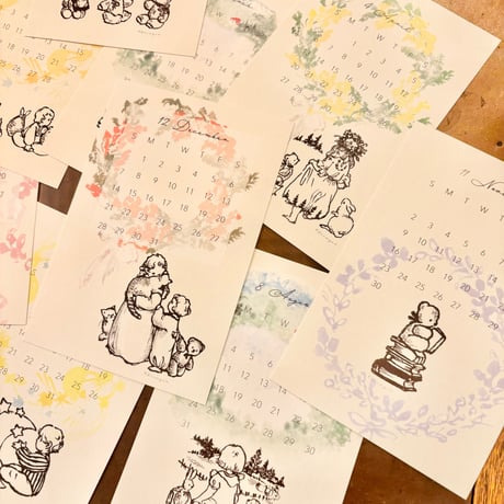 2025 calendar - postcard type- 12 sheets