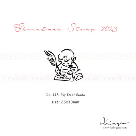 "My Dear Santa” Stamp （No.227  ハンコ）