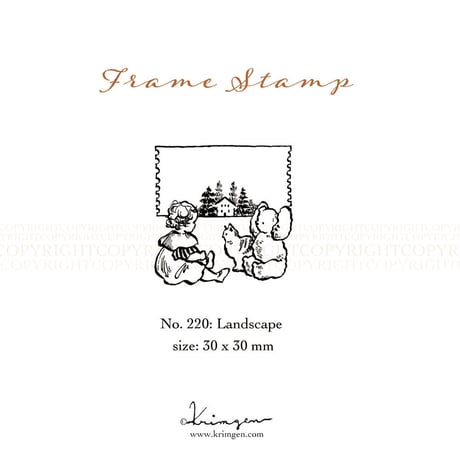 No.220: Landscape Frame Stamp （風景のフレームハンコ）