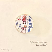 Washi tape with Perforations "Blue and Red"（ミシン目入りマスキングテープ "Blues and Red"）