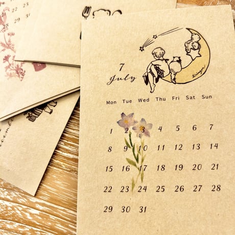 2024 calendar - postcard type- 12 sheets
