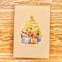 25K-37: "Bears inside boxes" postcard
