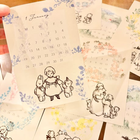 2025 calendar - postcard type- 12 sheets