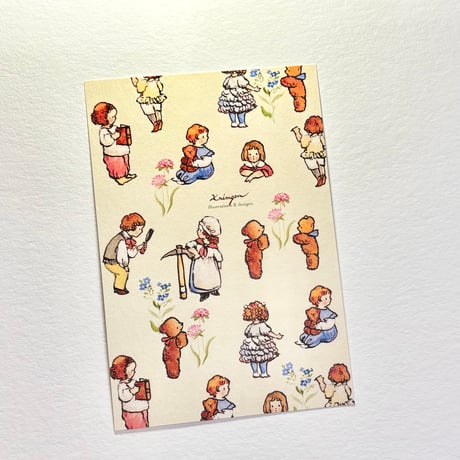 24K-40: "Little Humans" postcard