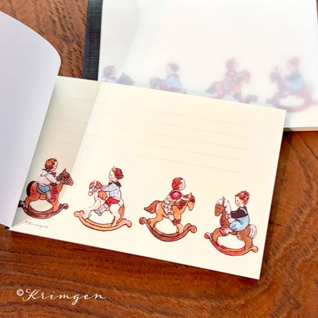 "Rocking Horses"  memo pad メモ帳