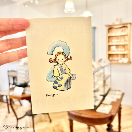 25K-24: "2 + Girl" postcard