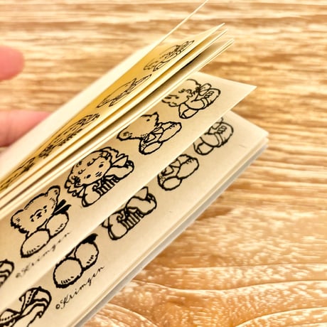 "Children & Teddy Bears"  memo pad  (こどもとテディベア メモ帳）