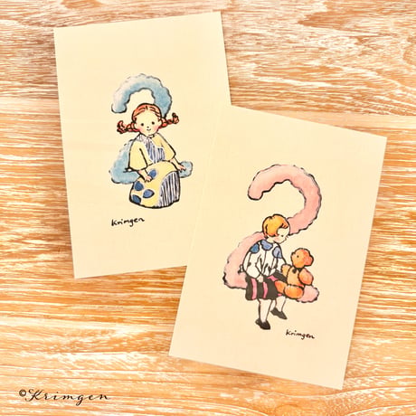 25K-24: "2 + Girl" postcard