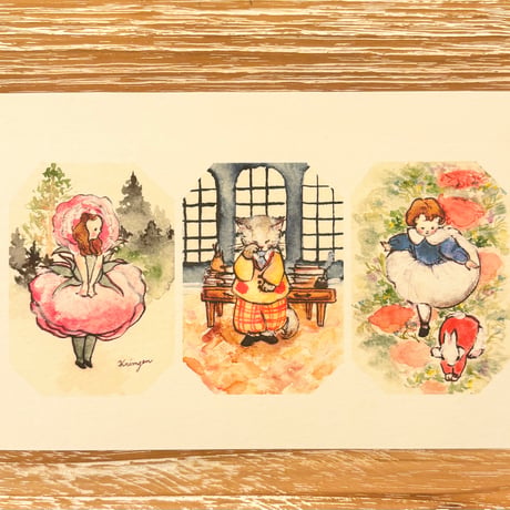 24K-25: "The Cat's Office" postcard  （猫の事務所ポストカード）