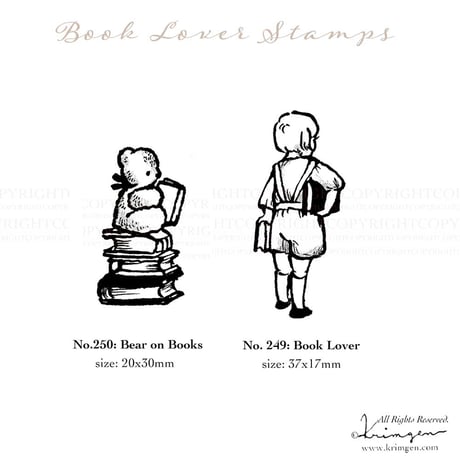 No.249: book Lover stamp （読書好きのハンコ）