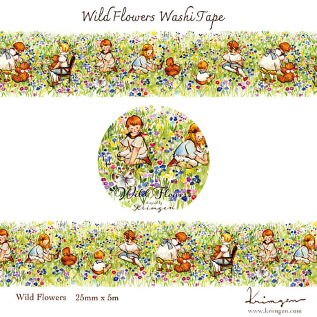 Wild Flowers マスキングテープ (washi tape)