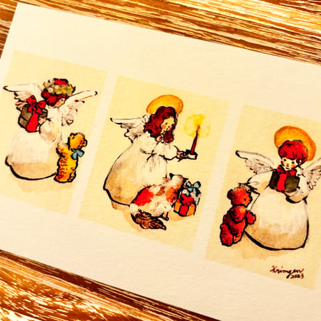 Three Angels with Gifts ポストカード