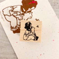 No. 97: Cat and Girl ハンコ