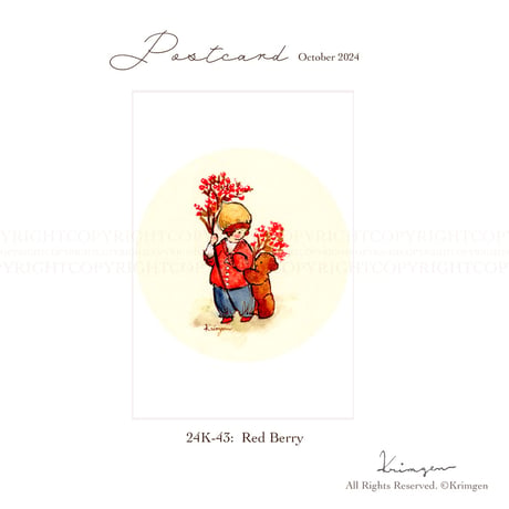 24K-43: "Red Berry" postcard