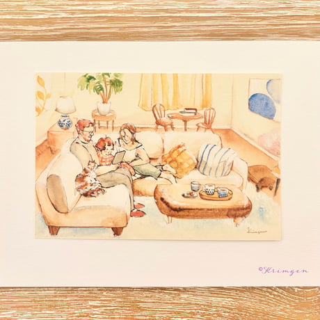 26K-17: "Family" postcard（「家族」ポストカード）