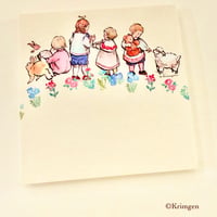 "Colorful children" memo pad  カラフルな子供達メモ帳