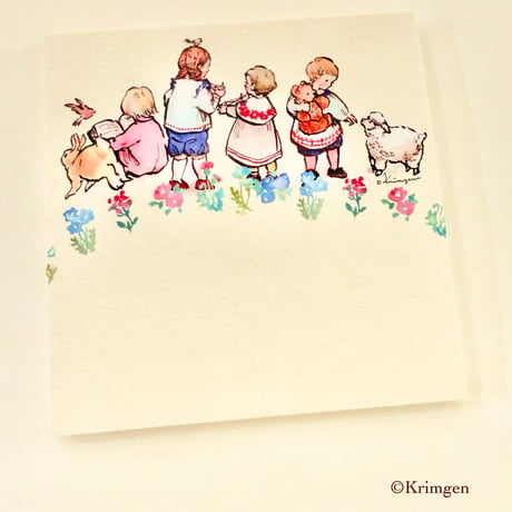 "Colorful children" memo pad  カラフルな子供達メモ帳