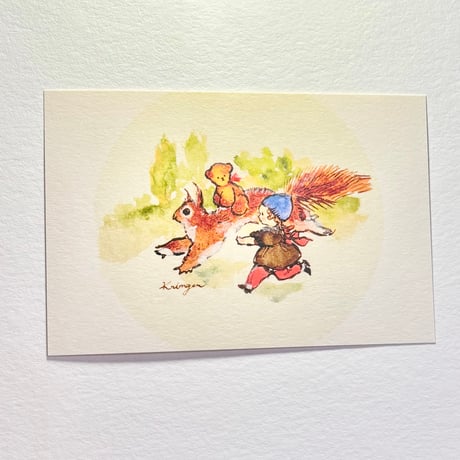 24K-46: "Running Squirrel" postcard
