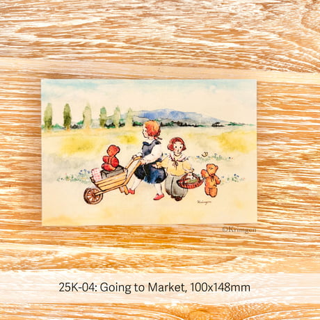 25K-04: "Going to Market" postcard