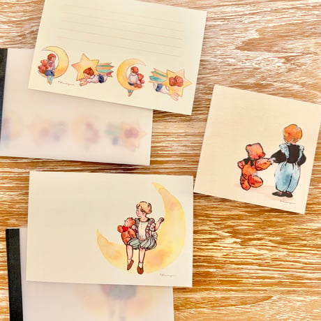 "Airy Moon"  memo pad メモ帳