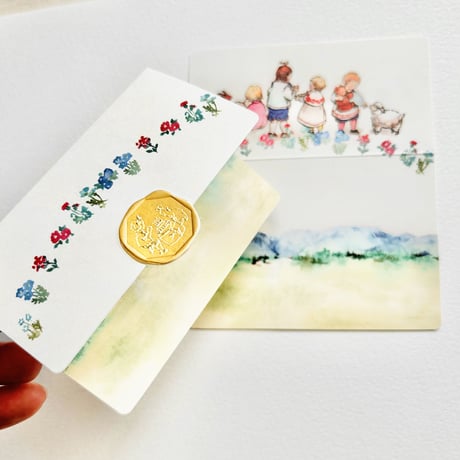 Message Card & Sealing Sticker Set (Children) *終売予定