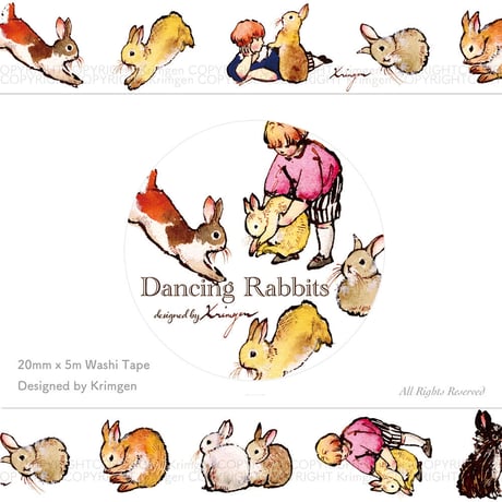 Dancing Rabbit マスキングテープ (washi tape)