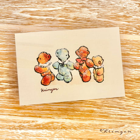 25K-22: "Happy Bears" postcard
