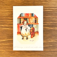 24K-28: "Library" postcard （図書室のポストカード）